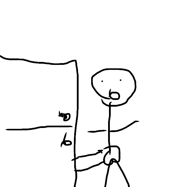 “Dick stuck in fridge”, a drawing by lostinspacethings